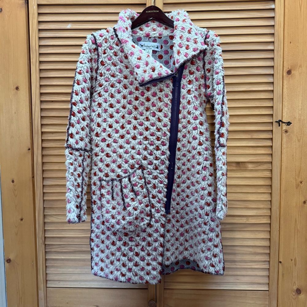 Bebop & Wally Georgy sweater Polka Dot Fleece Jacket size small